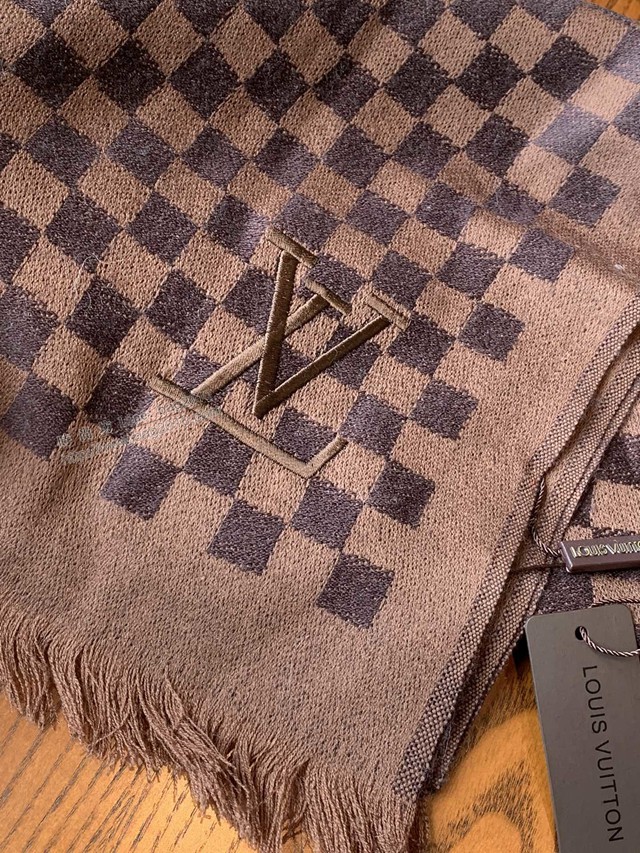 Louis Vuitton圍巾 路易威登棋盤格男士圍巾 LV頂級男士款圍巾  mmj1240